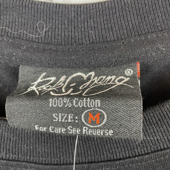 ROCK CHANG NWT Lion Graphic Embellished Black Short Sleeve T-Shirt size M - Picture 6 of 7